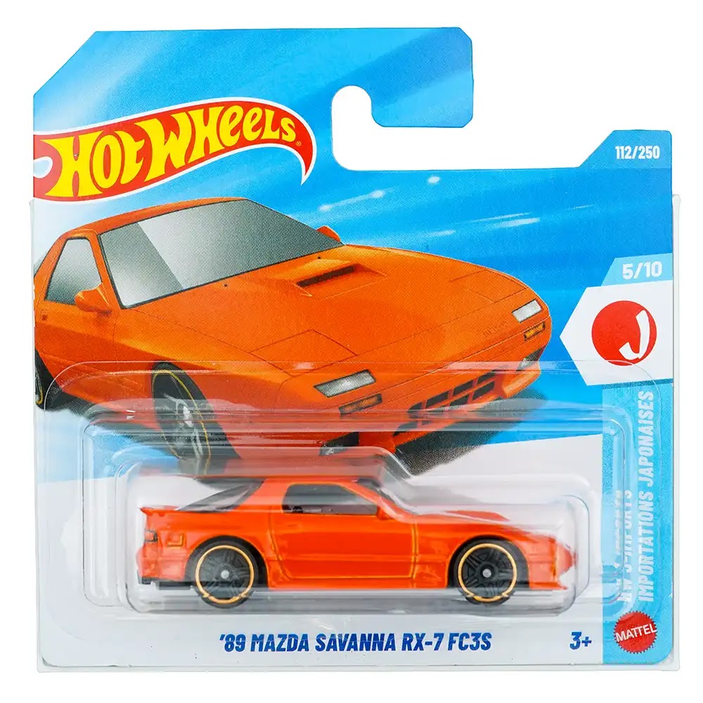 Hot Wheels '89 Mazda Savanna RX-7 FC3S Narandžasti |
