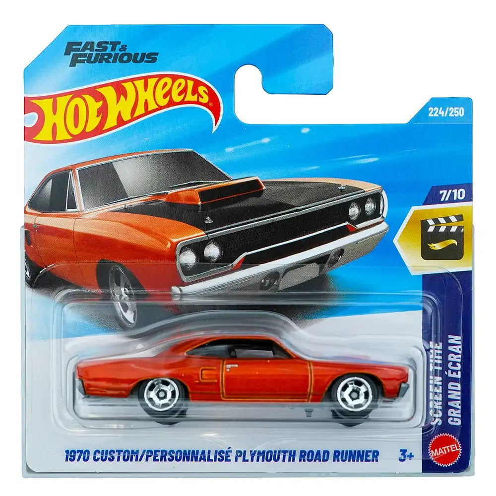 Hot Wheels 1970 Custom Plymouth Road Runner Narandžasti |