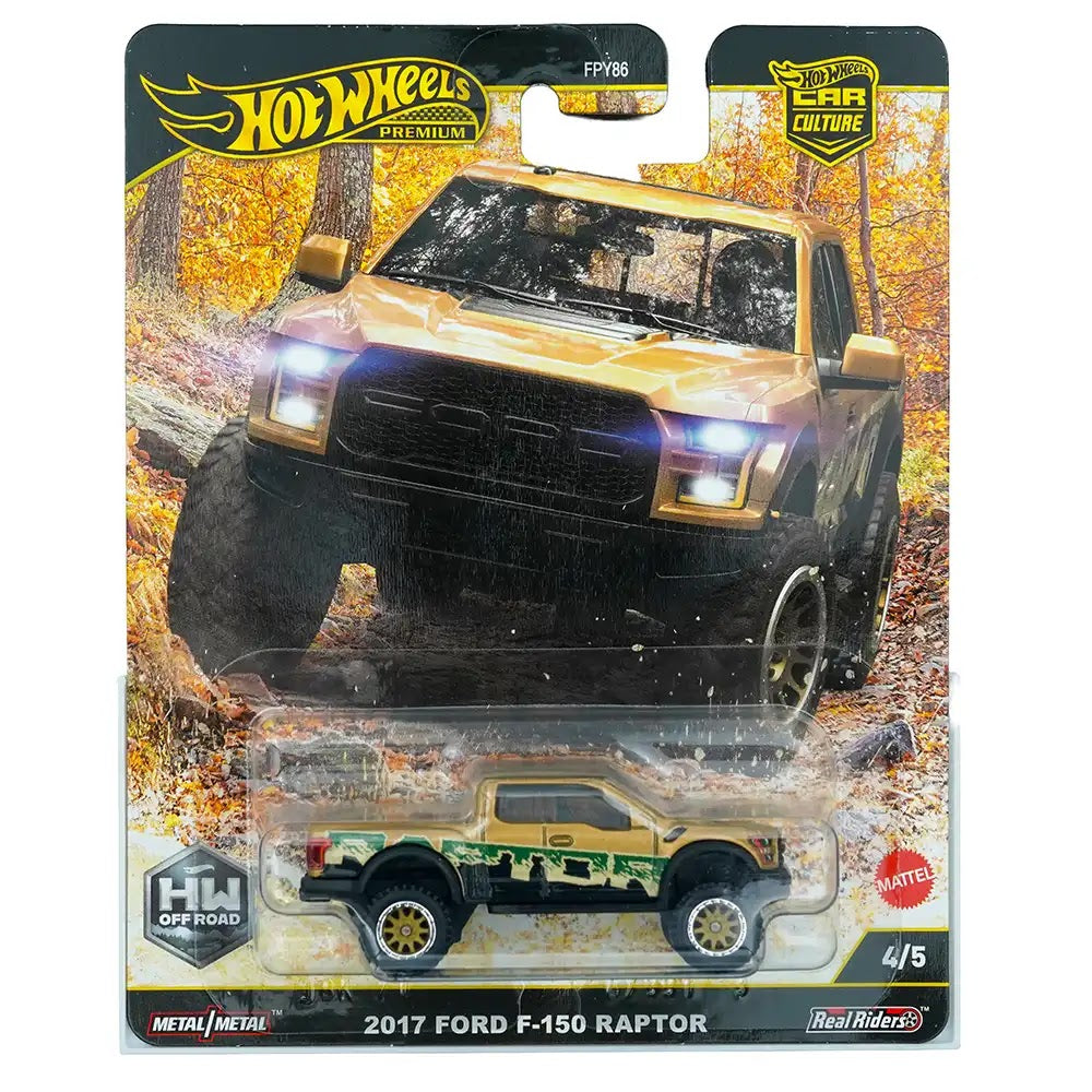 Hot Wheels Premium 2017 Ford F-150 Raptor Zlatni | Car Culture 4/5