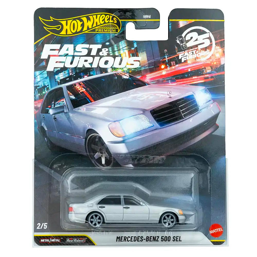 Hot Wheels Premium Mercedes-Benz 500 SEL Sivi | Fast & Furious 2/5