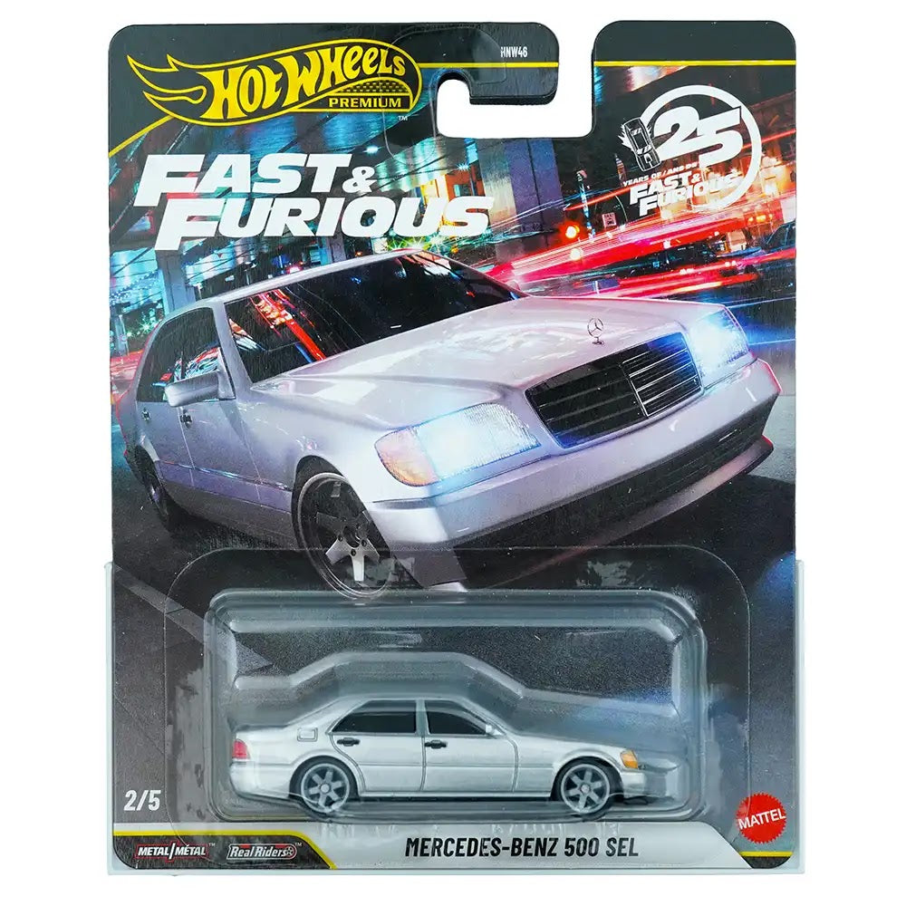 Hot Wheels Premium Mercedes-Benz 500 SEL Srebreni | Fast & Furious 2/5