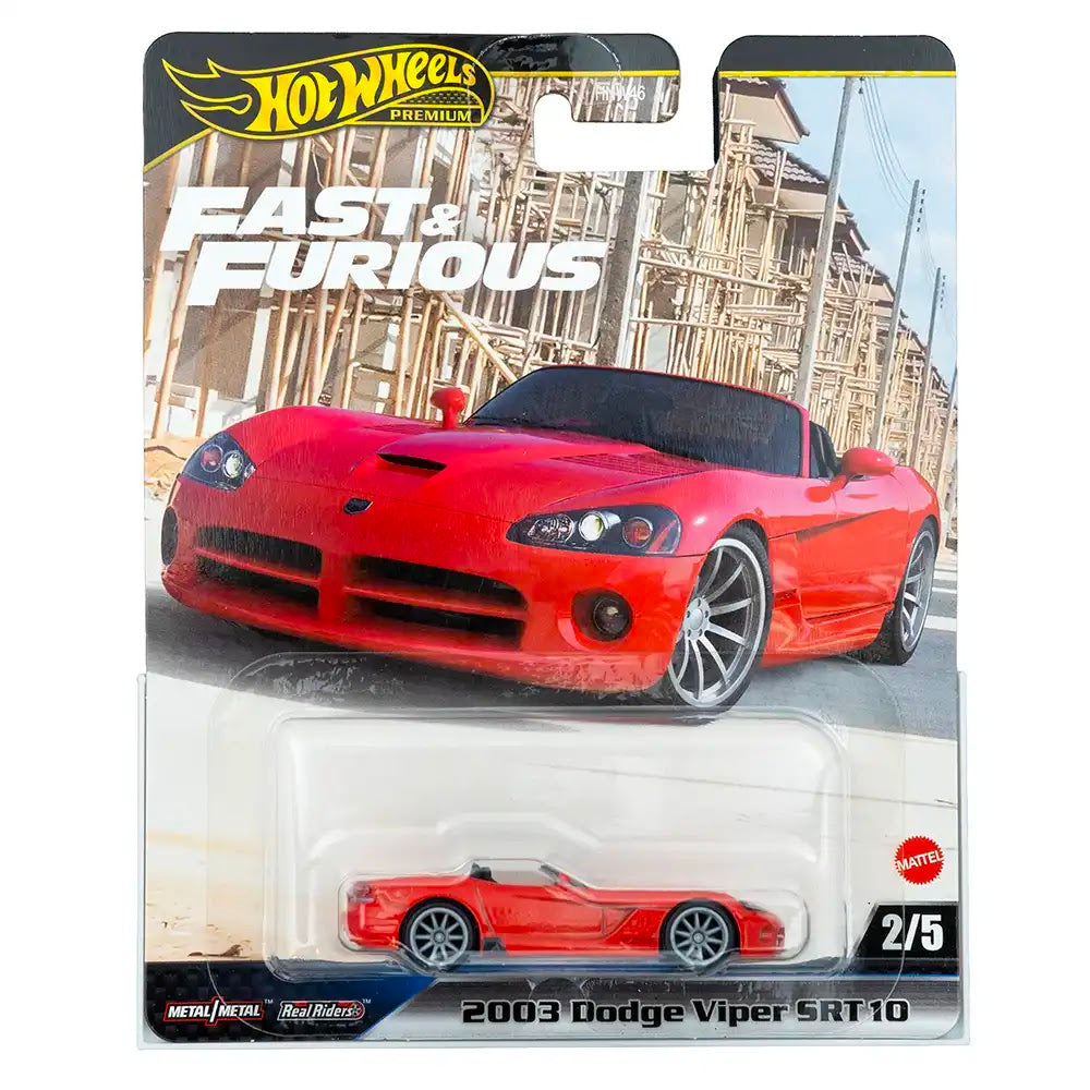Hot Wheels Premium 2003 Dodge Viper SRT 10 Crveni | Fast & Furious 2/5