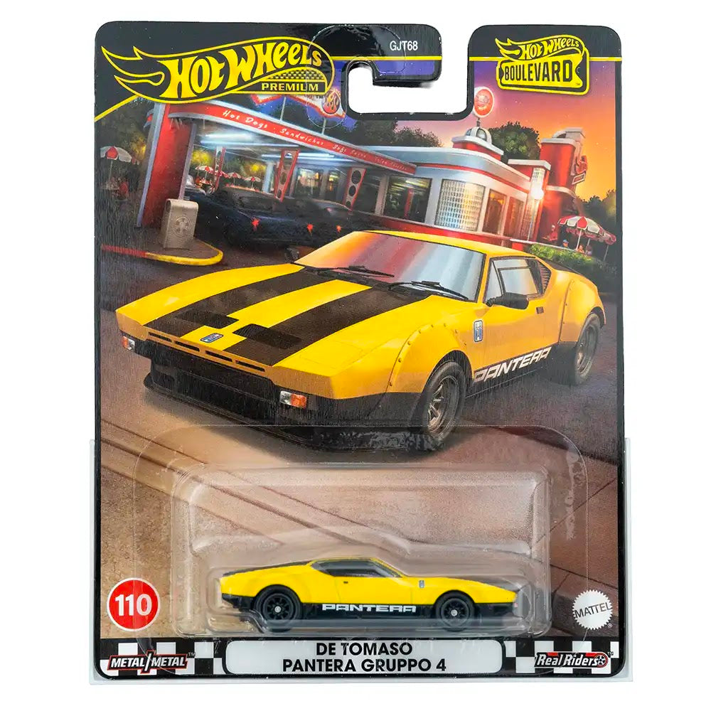 Hot Wheels Premium De Tomaso Pantera Gruppo 4 Žuti | Hot Wheels Boulevard 110