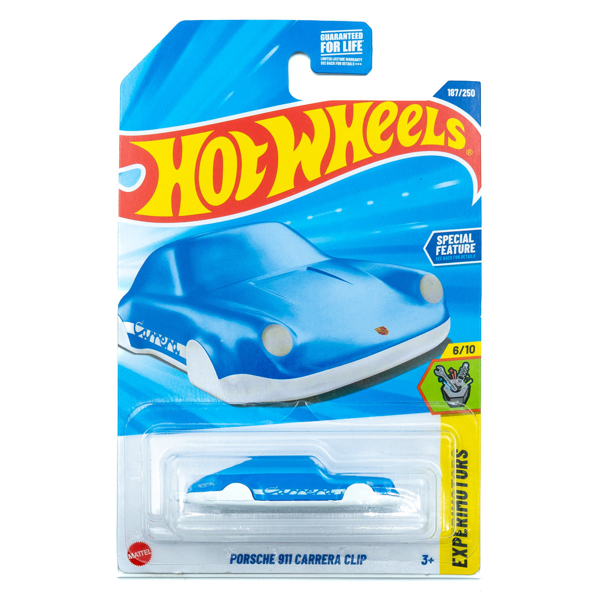 Hot Wheels Porsche 911 Carrera CLIP blauw wit VS |