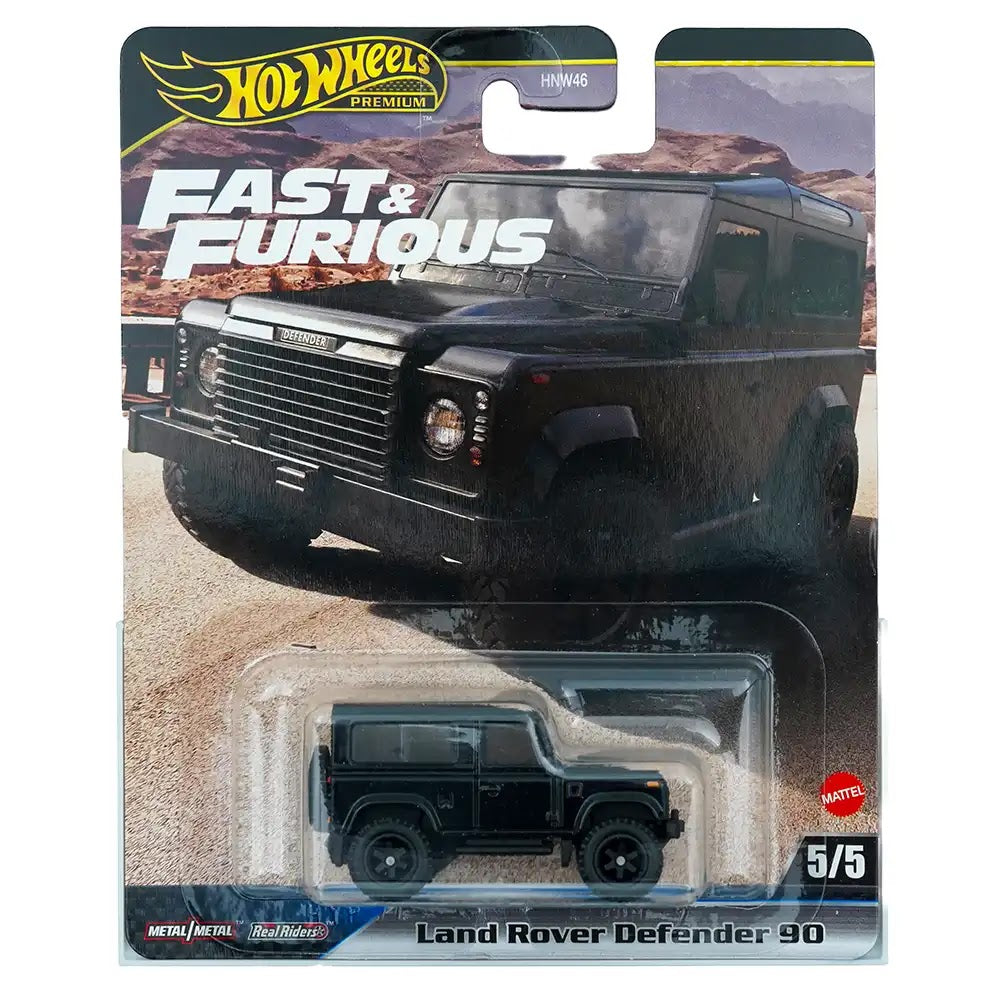 Hot Wheels Premium Land Rover Defender 90 Crni | Fast & Furious 5/5