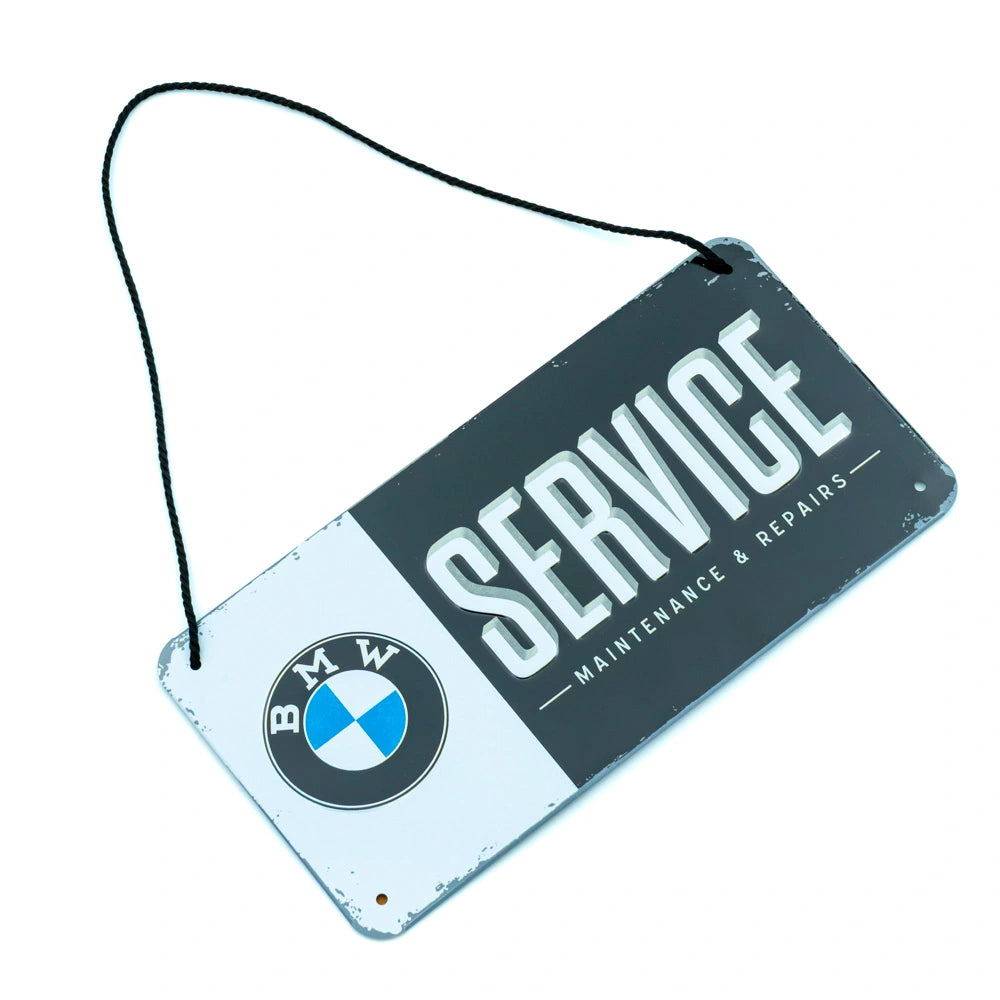 Metalen wandbord BMW Service Hangend | Nostalgic-Art