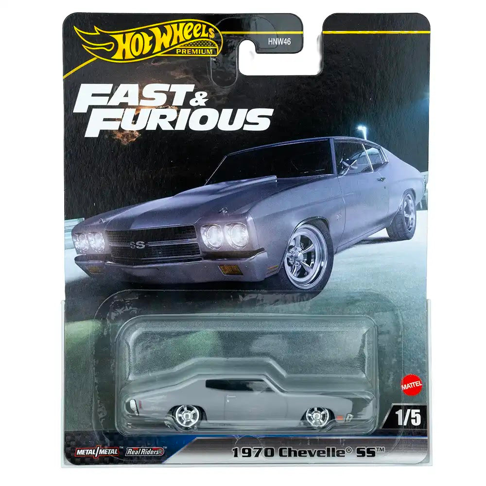 Hot Wheels Premium 1970 Chevelle® SS™ Sivi | Fast & Furious 1/5