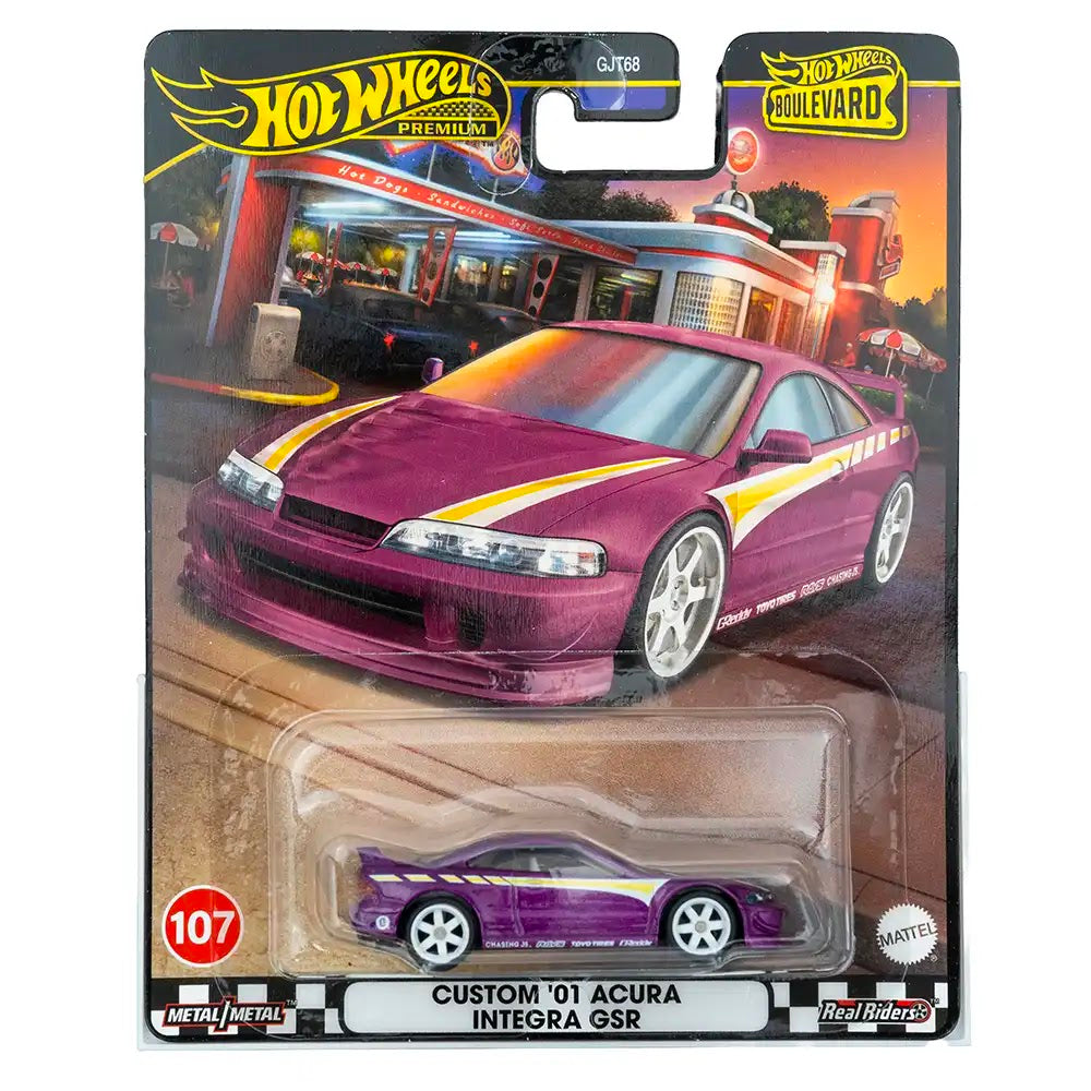 Hot Wheels Premium Custom '01 Acura Integra GSR Ljubičasti | Hot Wheels Boulevard 107
