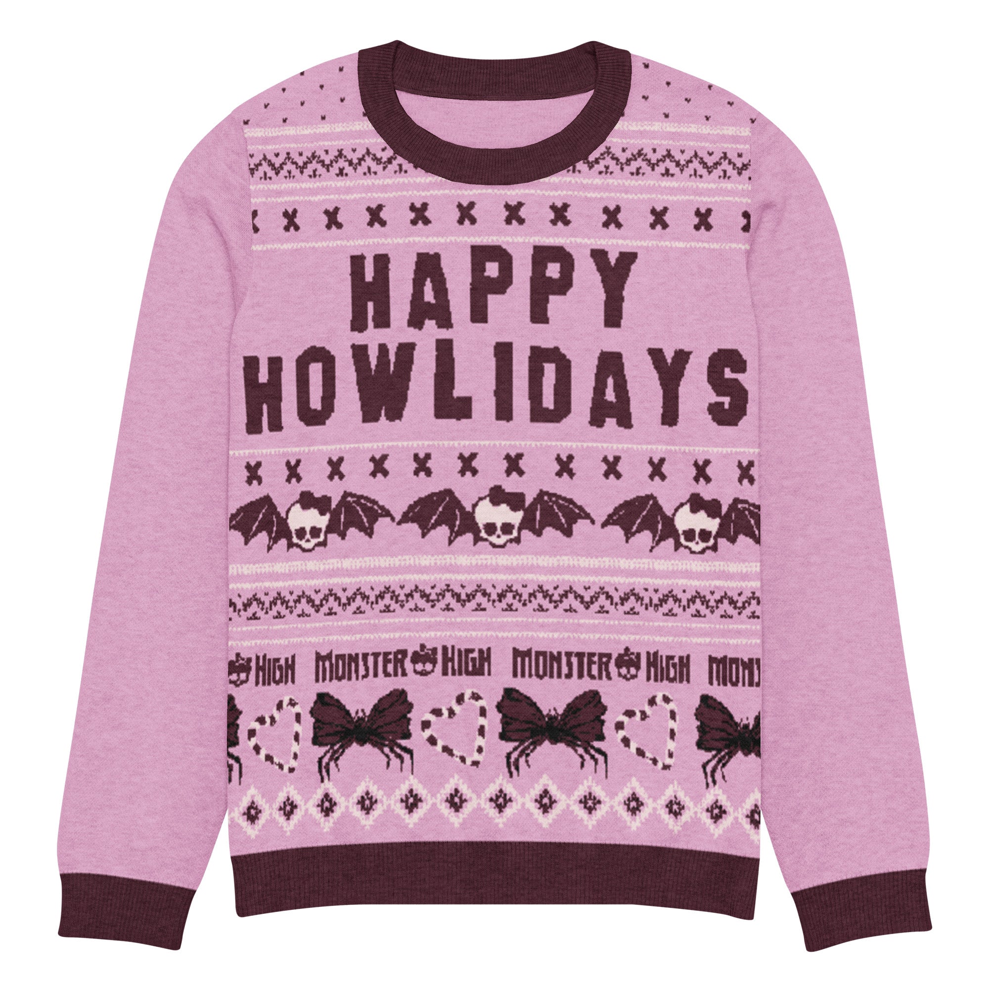Monster High Happy Howlidays Pink Ugly Sweater