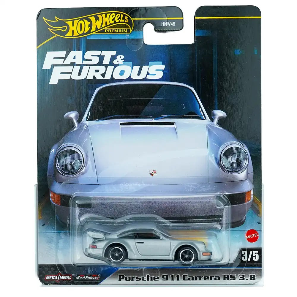 Hot Wheels Premium Porsche 911 Carrera RS 3.8 Srebreni | Fast & Furious 3/5