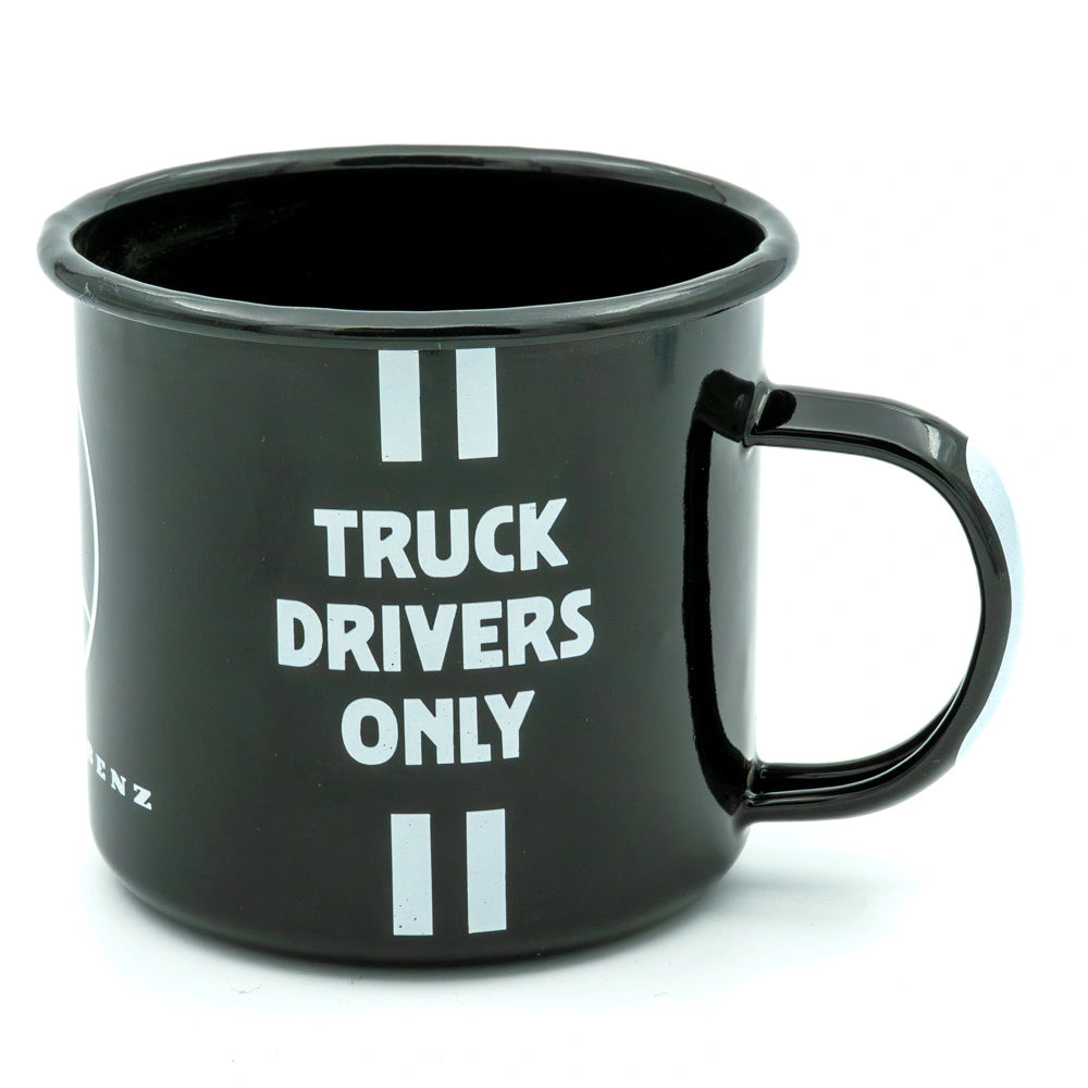 Emaille beker Mercedes Truck drivers only | Nostalgic-Art