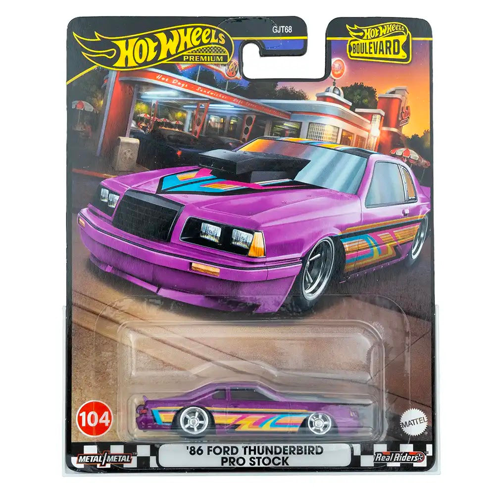 Hot Wheels Premium '86 Ford Thunderbird Pro Stock Ljubičasti | Hot Wheels Boulevard 104