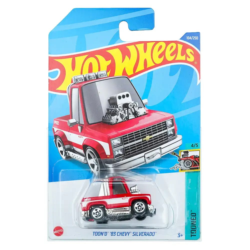 Hot Wheels Mainline (US) Toon'd '83 Chevy Silverado Crveni |