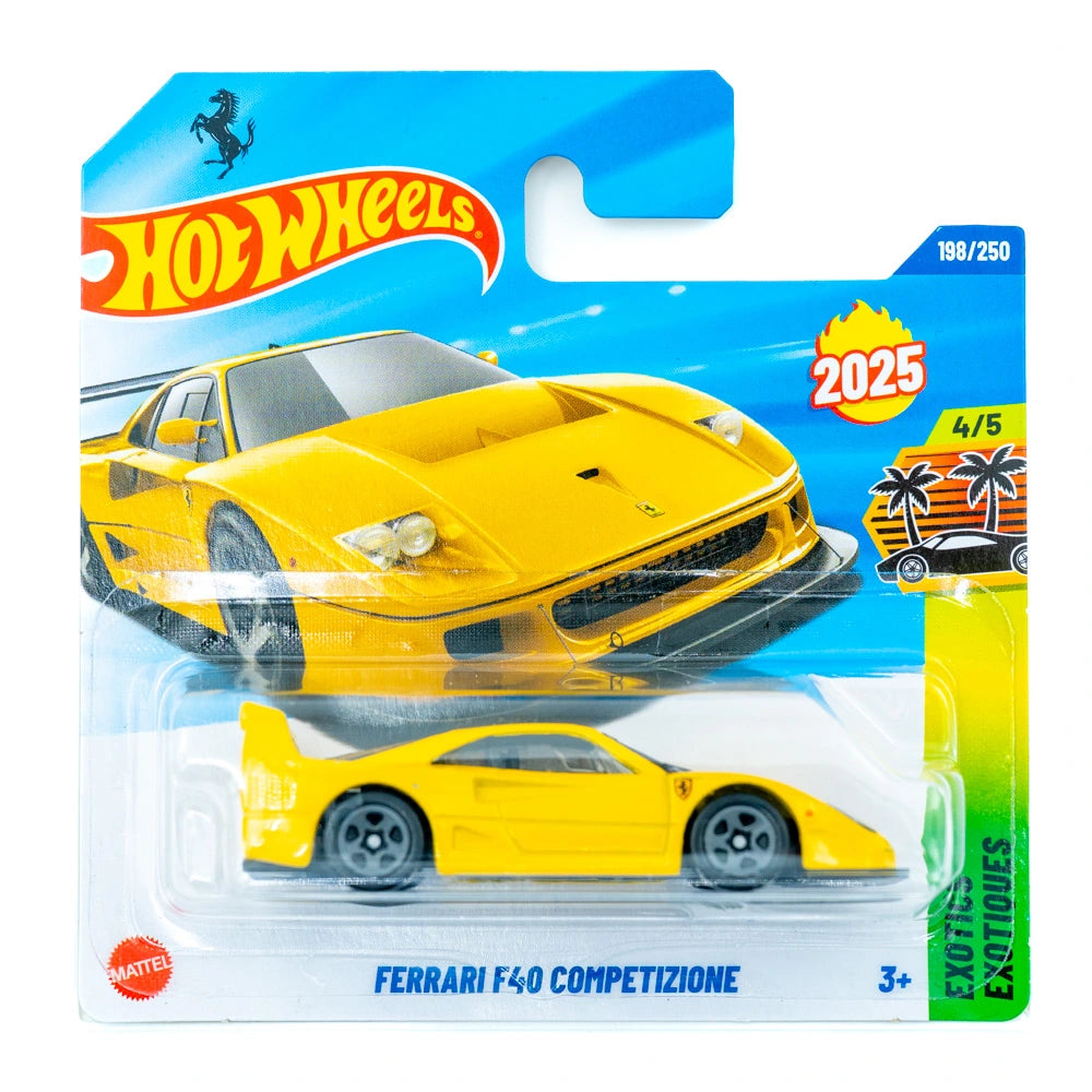 Hot Wheels Ferrari F40 Competizione geel |