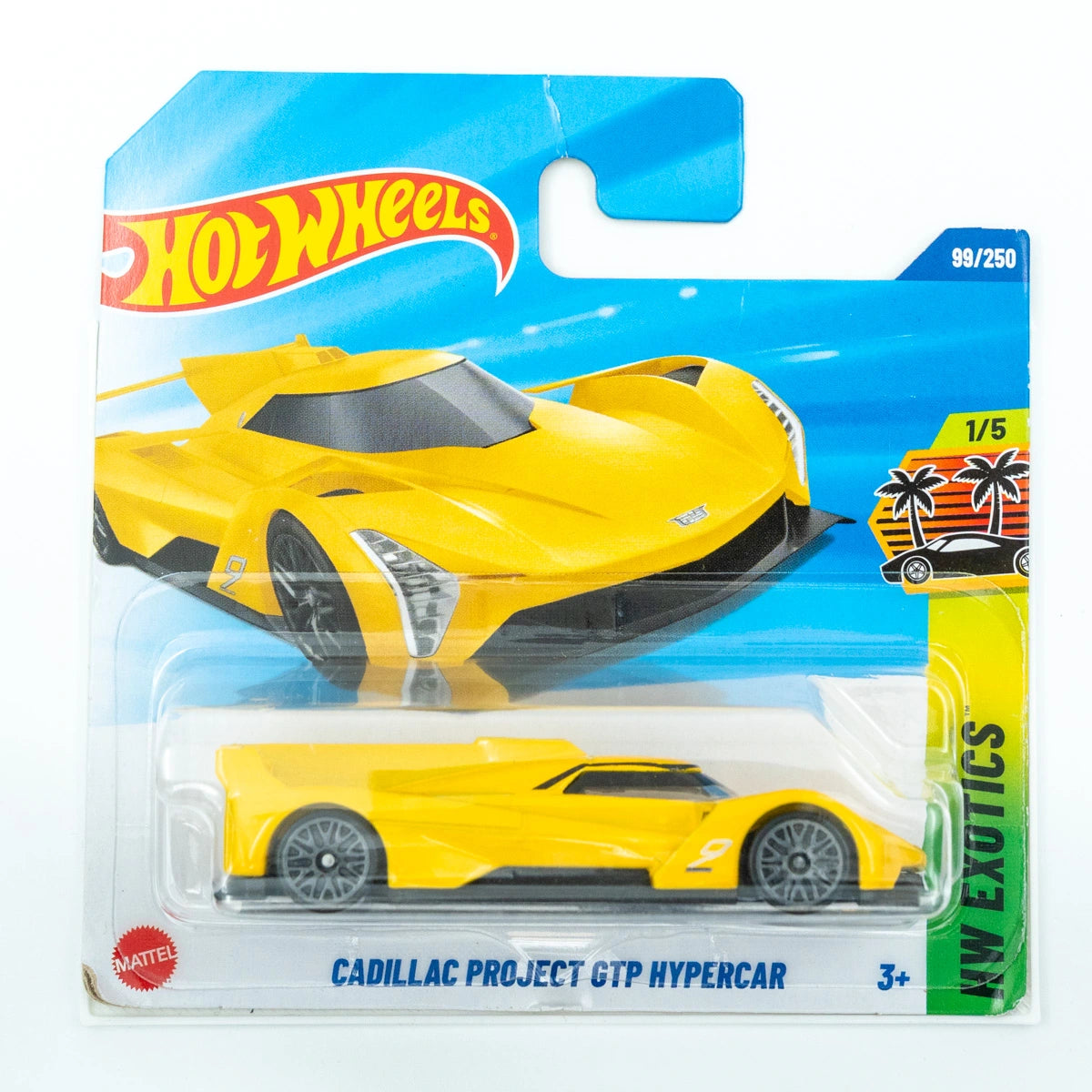 Hot Wheels Cadillac Project GTP Hypercar geel |