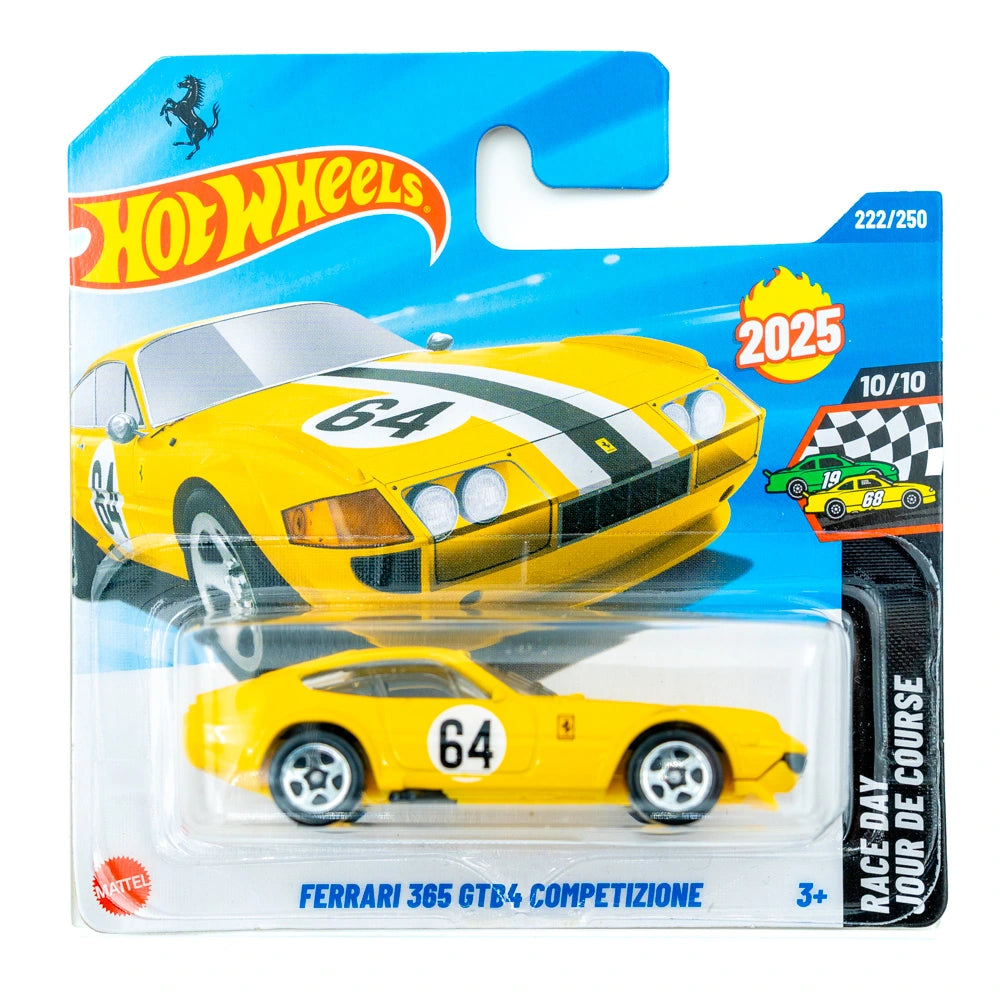 Hot Wheels Ferrari 365 GTB4 Competizione geel |