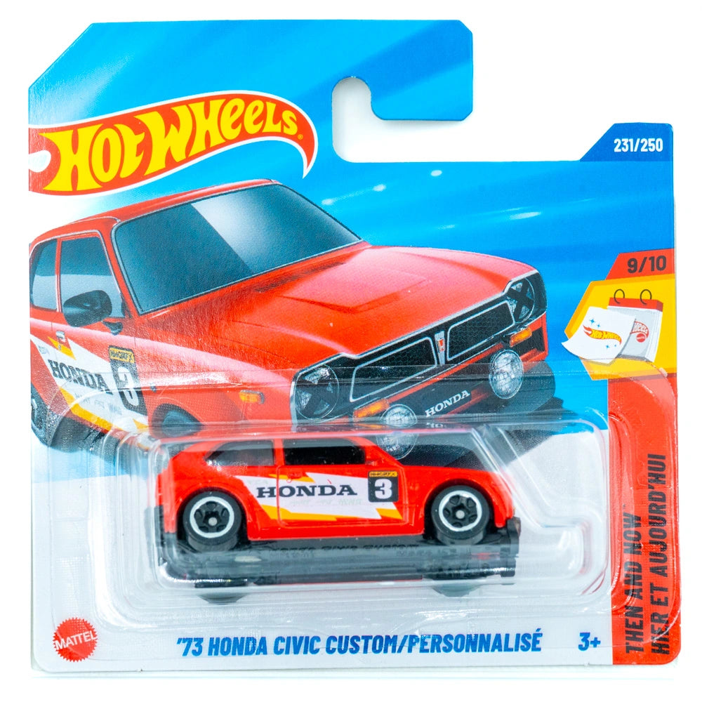 Hot Wheels '73 Honda Civic Custom rood |