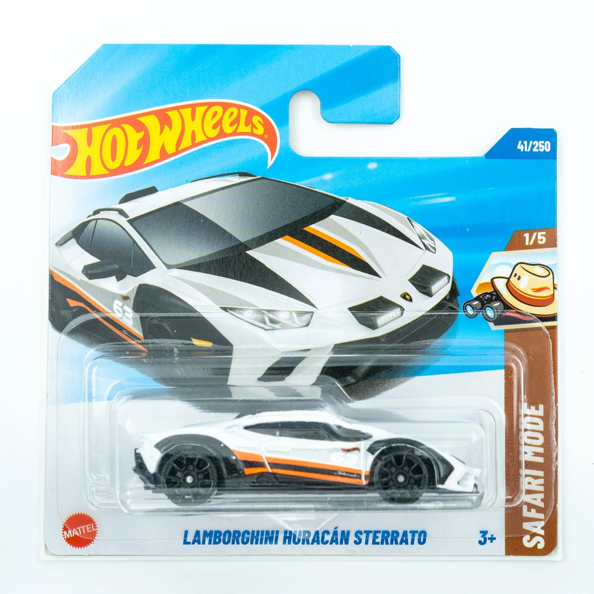 Hot Wheels Lamborghini Huracán Sterrato wit oranje |