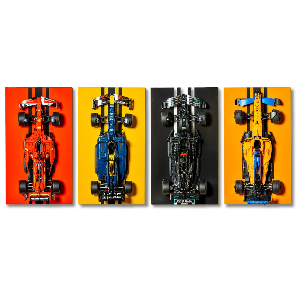 Display Frame Set (4x) voor LEGO 1:8 F1 | Ferrari SF-24, Mercedes-AMG W14, Red Bull RB20, McLaren F1