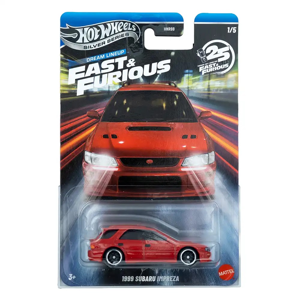 Hot Wheels Silver Series 1999 Subaru Impreza Crveni | Fast & Furious: Dream Lineup (1/5)