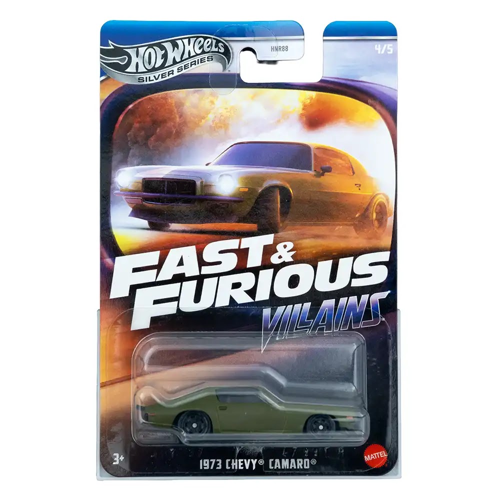 Hot Wheels Silver Series 1973 Chevy Camaro Zeleni | Fast & Furious Villains (4/5)
