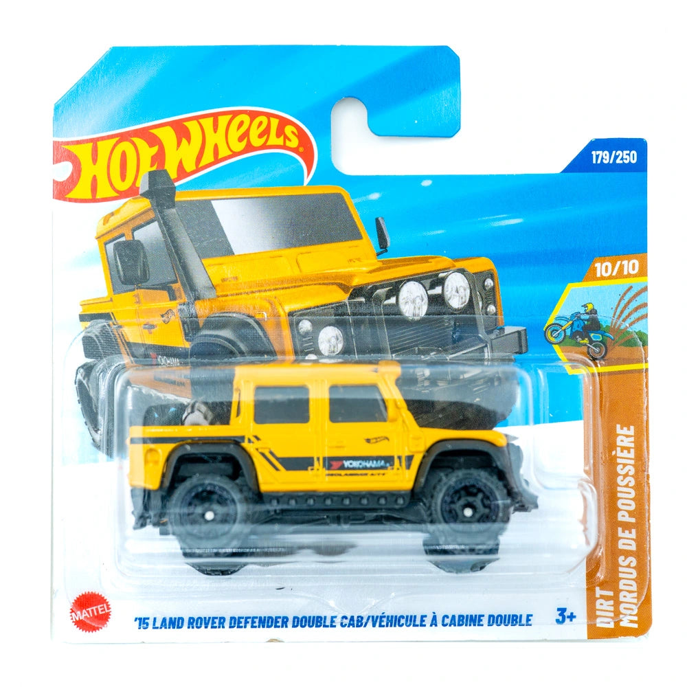 Hot Wheels '15 Land Rover Defender Double Cab geel |