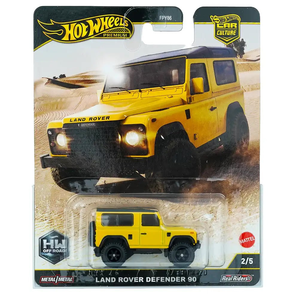 Hot Wheels Premium Land Rover Defender 90 Žuti | Car Culture 2/5