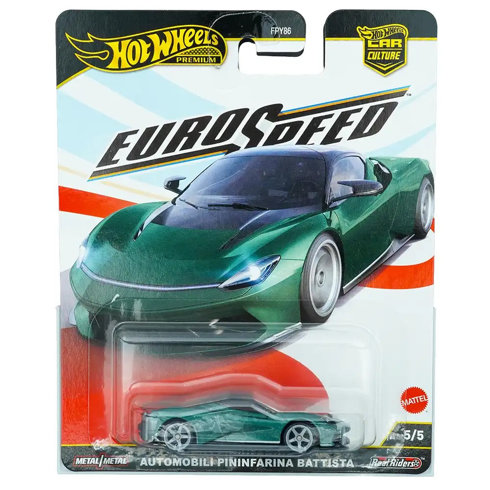 Hot Wheels Premium Automobili Pininfarina Battista Zeleni | Euro Speed 5/5