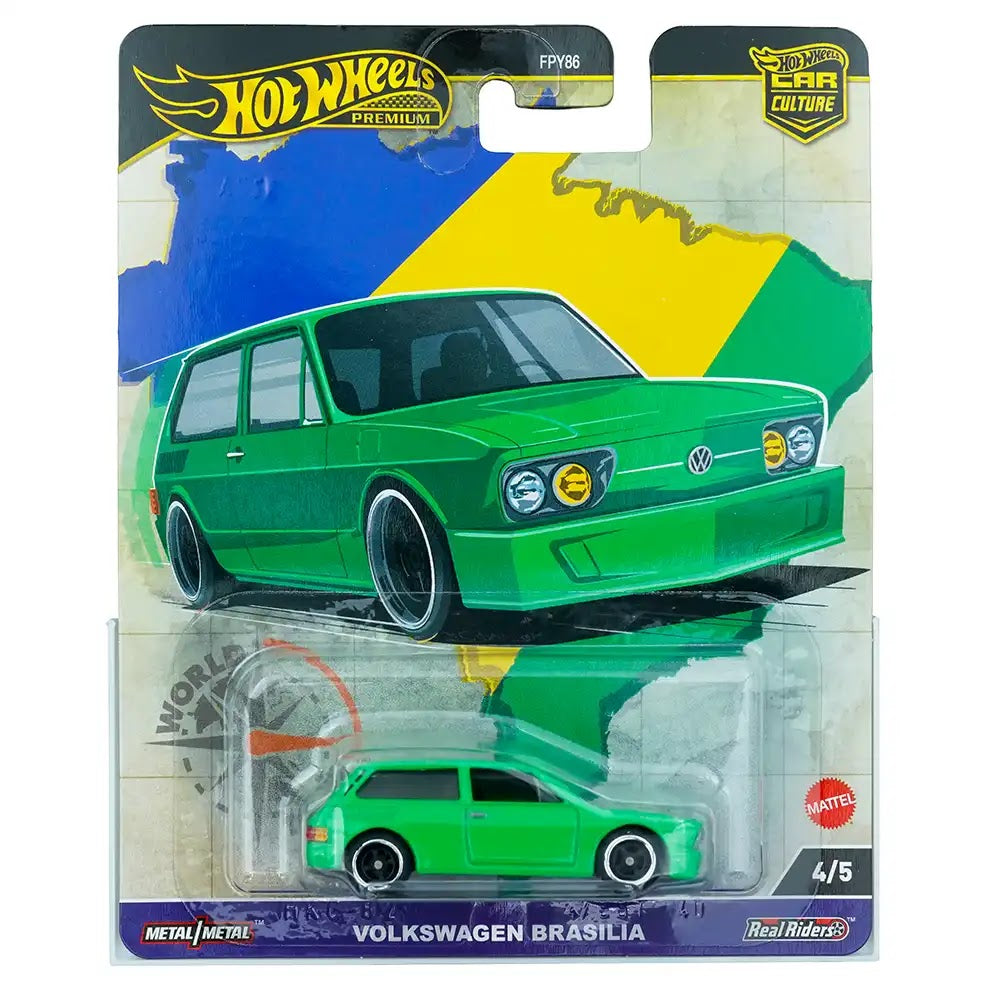 Hot Wheels Premium Volkswagen Brasilia Zeleni | Car Culture 4/5