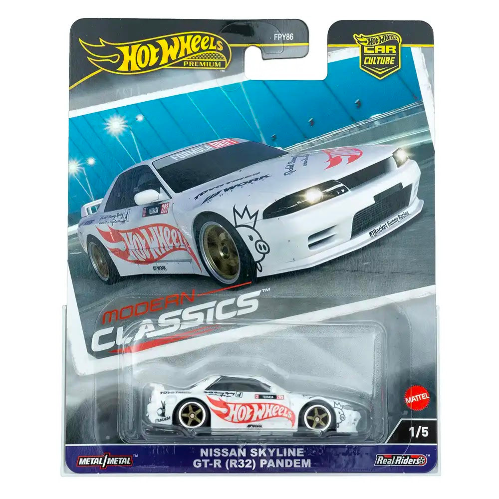 Hot Wheels Premium Nissan Skyline GT-R (R32) Pandem Bijeli | Modern Classics 1/5