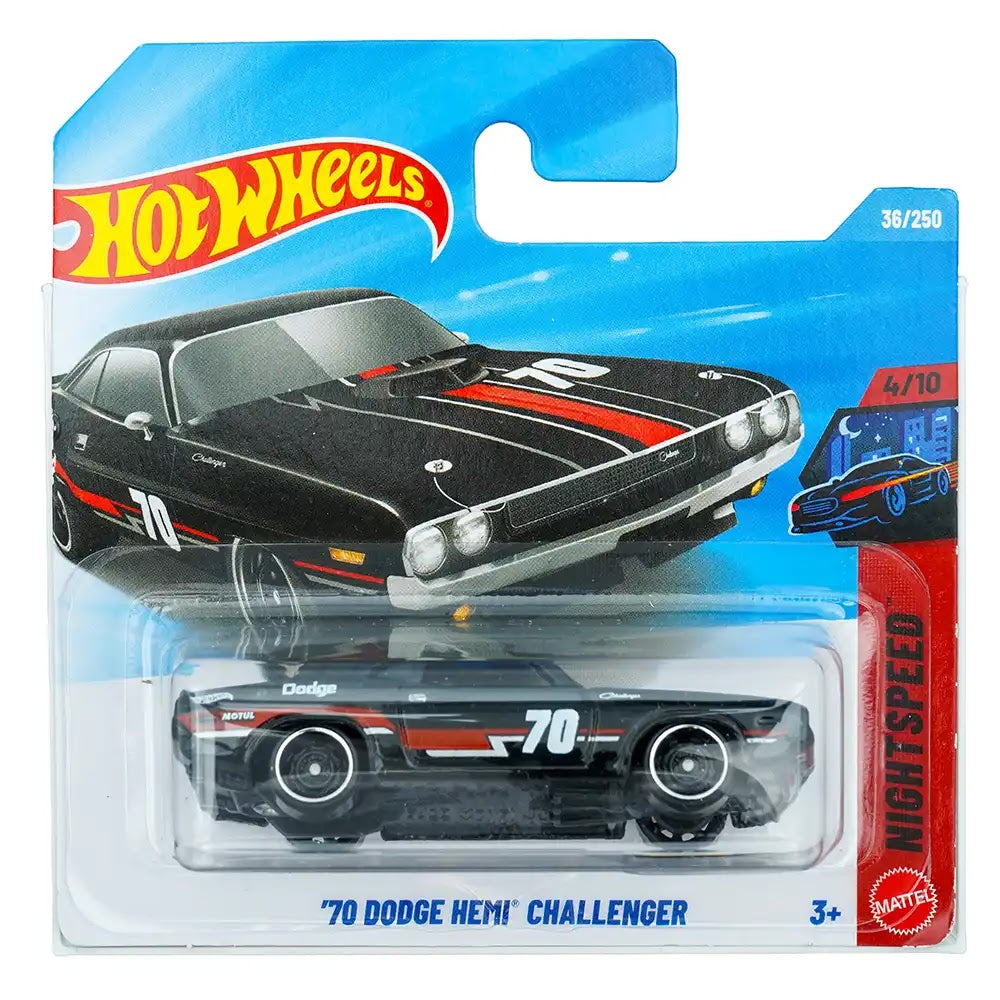 Hot Wheels '70 Dodge Hemi Challenger Crni |