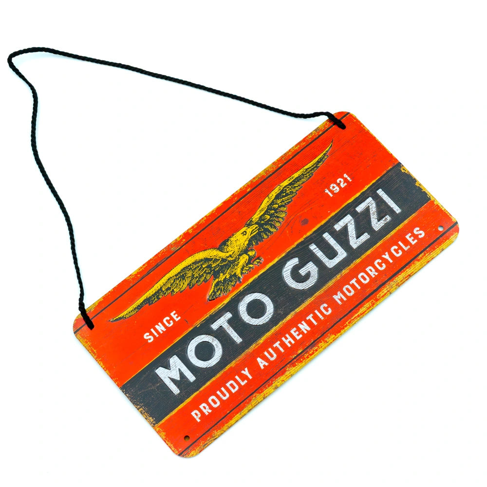 Metalen wandbord Moto Guzzi Hangend | Nostalgic-Art