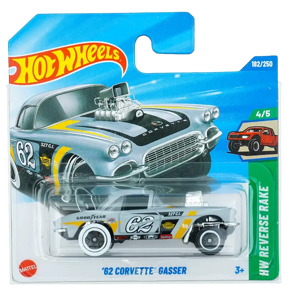 Hot Wheels '62 Corvette Gasser Sivi |