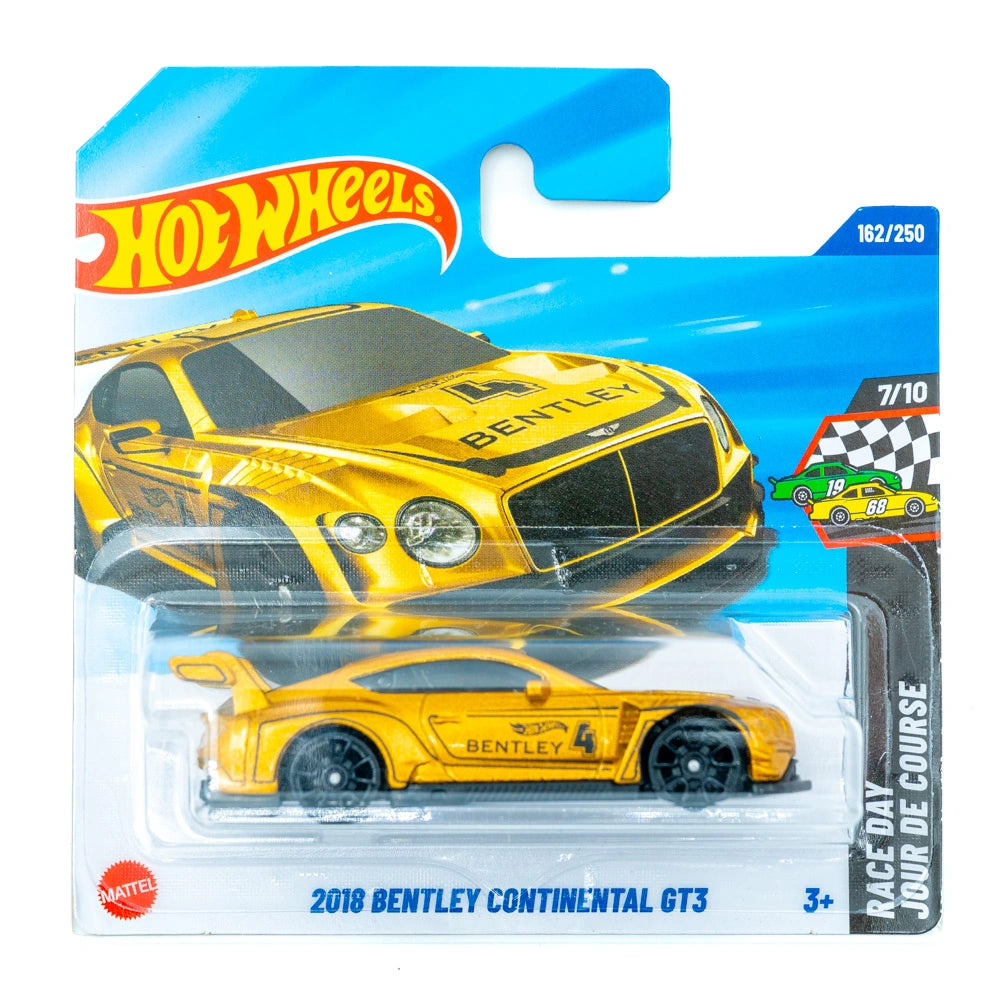 Hot Wheels 2018 Bentley Continental GT3 goud |
