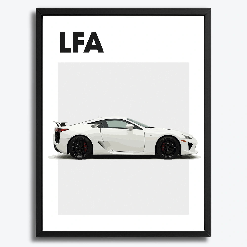 Ingelijste Poster Lexus LFA (A3) | Crni, Bijeli of Hout