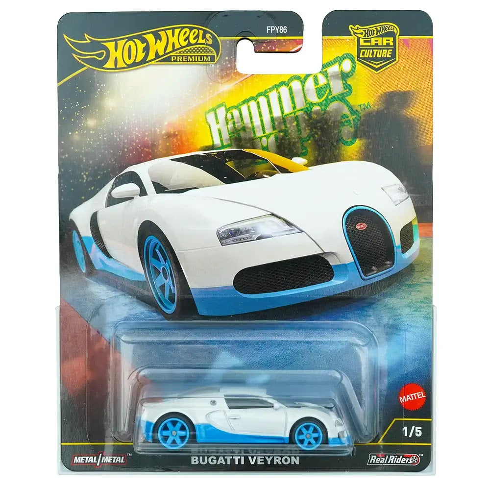Hot Wheels Premium Bugatti Veyron Bijeli | Car Culture Hammer Drop 1/5