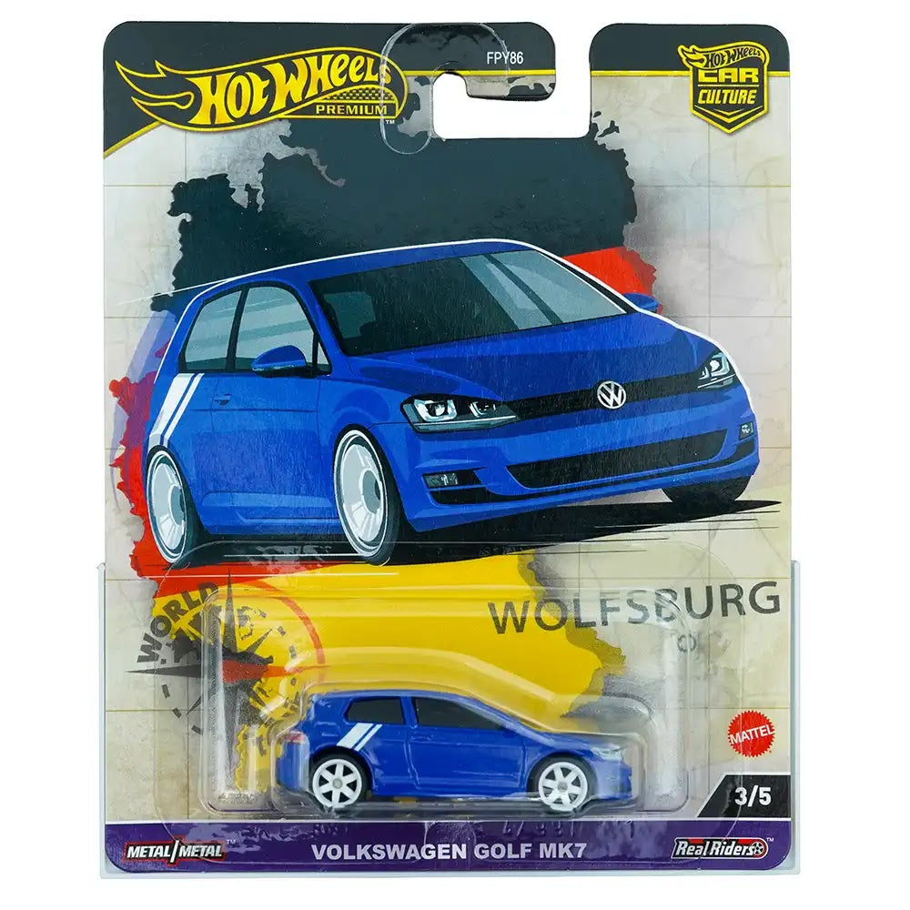 Hot Wheels Premium Volkswagen Golf MK7 Plavi | Car Culture 3/5